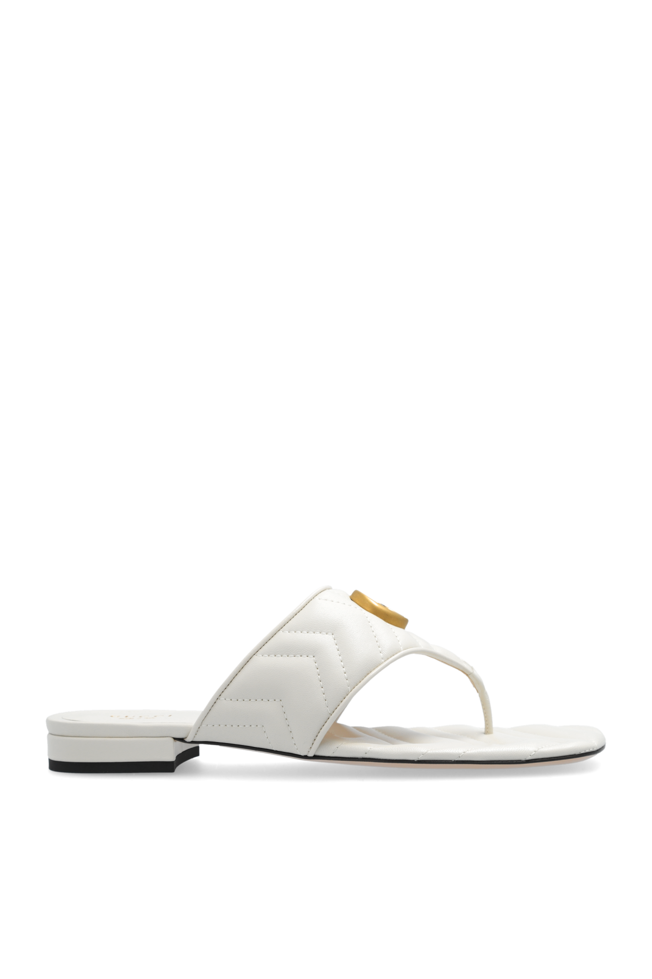 Cream Quilted flip flops Gucci Vitkac Canada